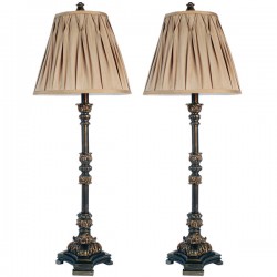 Pleated Buffet Lamp Set of 2