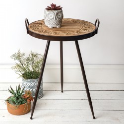 Decorative Wood Top Table
